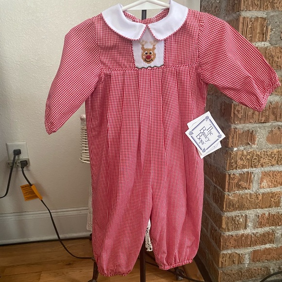 NWT The Bailey Boys Infant Christmas Smocked Long all size 6 months - Picture 1 of 16